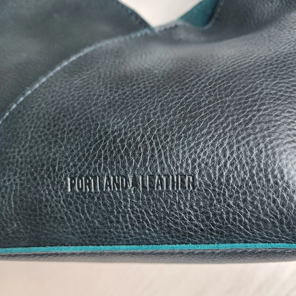 Portland Leather Goods Small Naomi In Boreal Teal Green Shoulder Bag - Picture 4 of 10